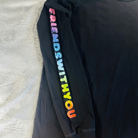 Y2K‎ Guess graphic long sleeve tee Friends With You black L - Picture 2 of 7